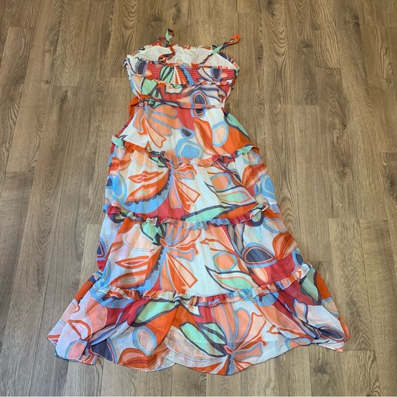 Alexis Target Women Multifloral Maxi Dress L 51 in length adjustable from strap - Picture 6 of 6